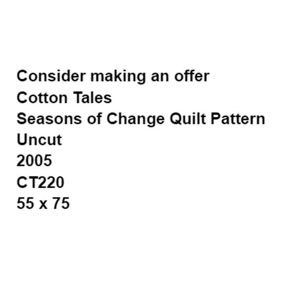 Vtg Cotton Tales CT220 Seasons of Change Quilt Pattern Uncut Sewing Craft - Picture 3 of 5